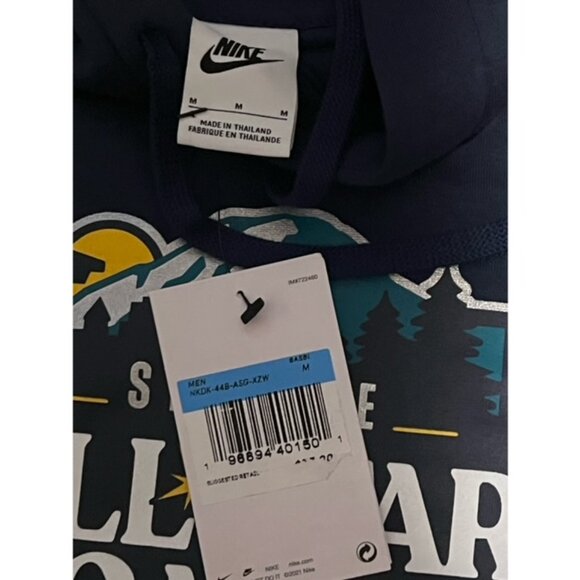 Seattle 2023 MLB All Star Game Nike Navy Fleece Pullover Hoodie Size Medium New - Picture 3 of 4